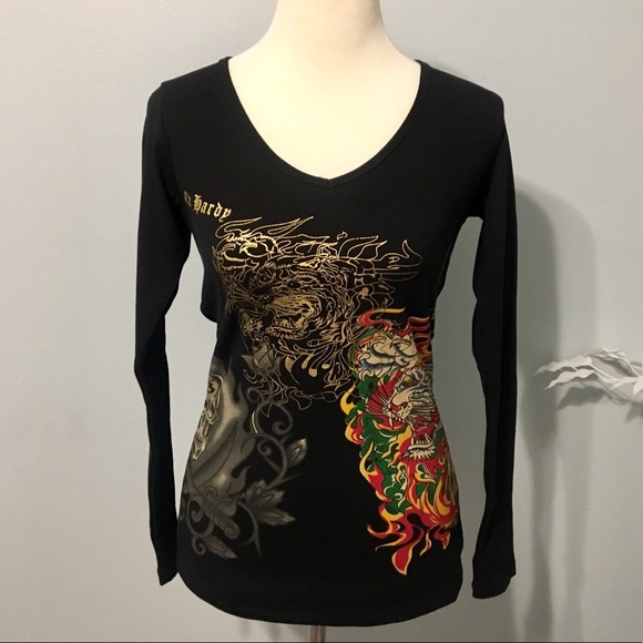 Ed Hardy | Tops | Ed Hardy Vneck | Poshmark